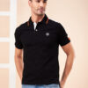 Black Cotton Polo T-Shirt