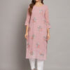 Floral Embroidered Straight Georgette Kurta