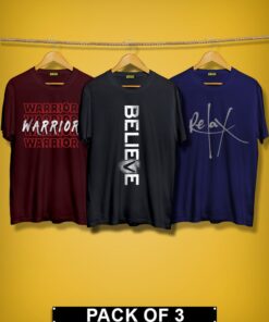 Pack of 3 - Inspiring Printed Combo T-shirts